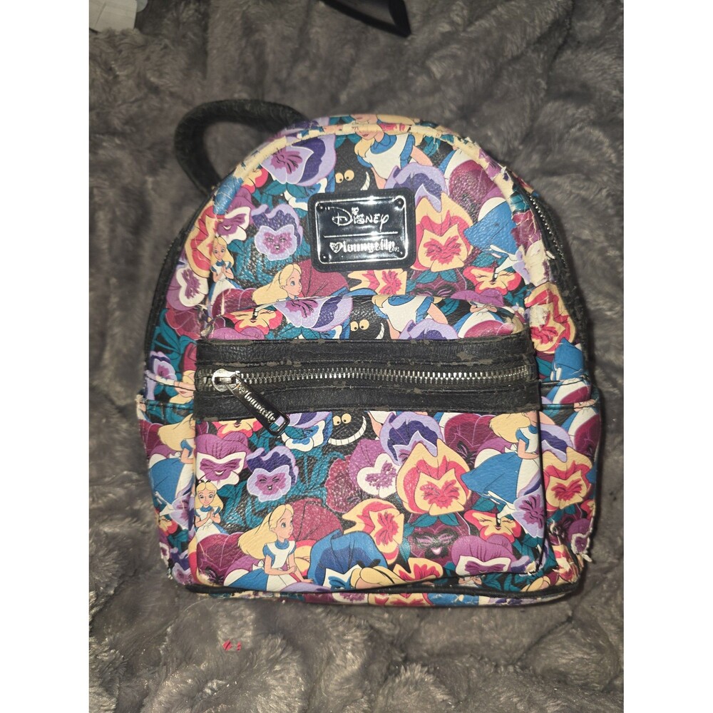 Loungefly Disney Alice in wonderland mini backpack bookbag purse bag tote!